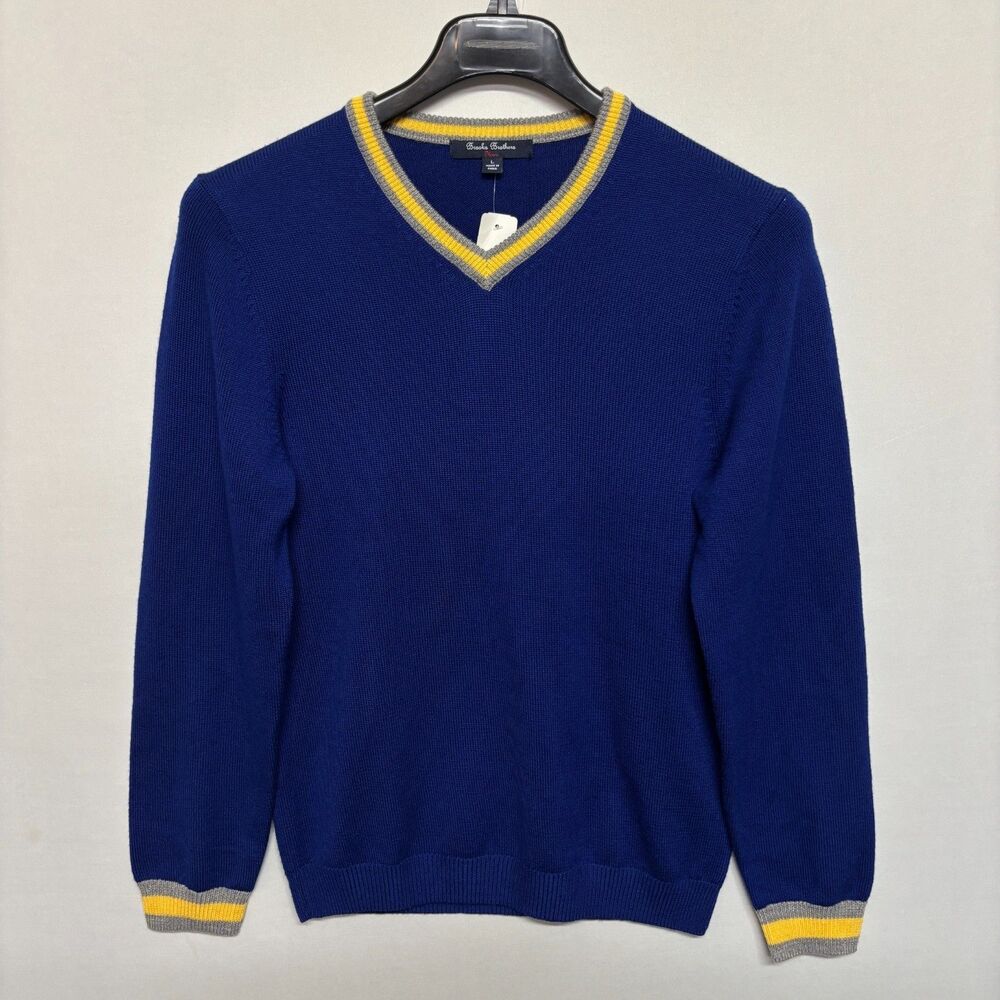NWT Brooks Brothers Kids Boy Tennis Preppy Wool Sweater Size Large C140 -20